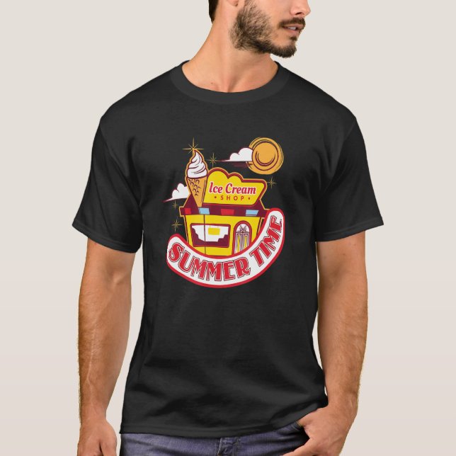 Summer Time Ice Cream Shop Themed 1 T-Shirt (Front)