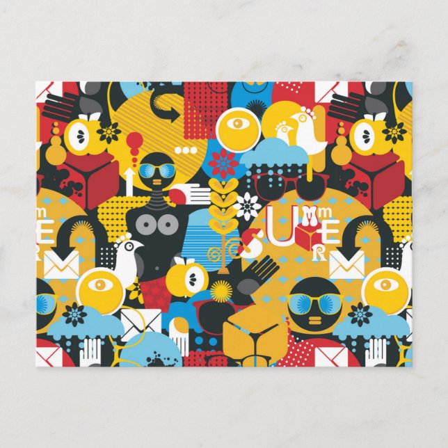 Summer time invitation postcard (Front)