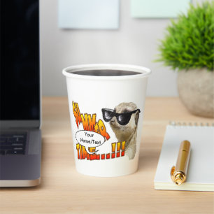 Summer Time Meerkat Customisable Paper Cups
