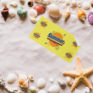 Summer Time Retro Vintage Beach Towel