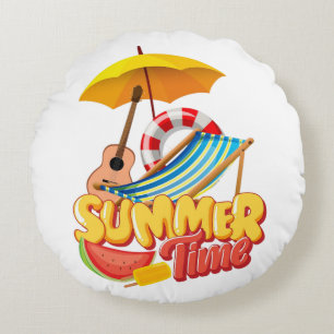 Summer time round cushion