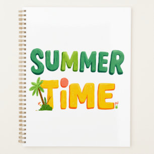 Summer Time - Summer Time with Palm Tree and Sun Planner