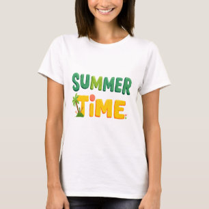 Summer Time - Summer Time with Palm Tree and Sun T-Shirt