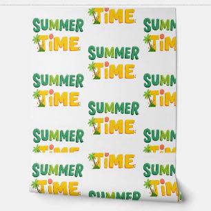 Summer Time - Summer Time with Palm Tree and Sun Wallpaper