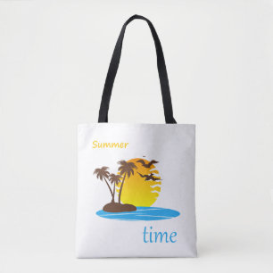 Summer Time, tropical sunshine, Tote Bag