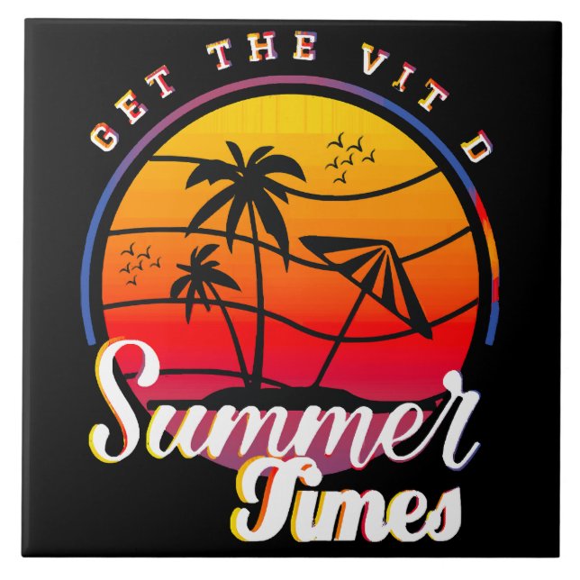 Summer Times Ceramic Tile (Front)