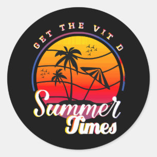 Summer Times Classic Round Sticker