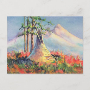 SUMMER TIPI CAMP by SHARON SHARPE Postcard
