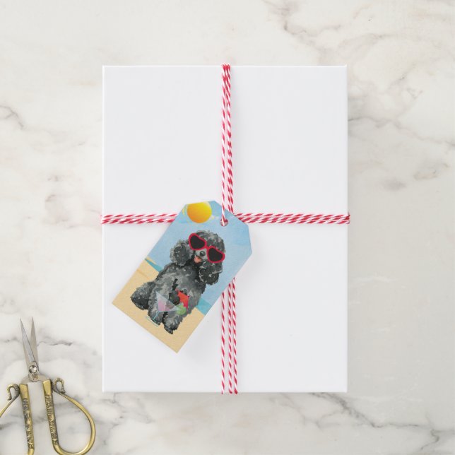 Summer Toy Poodle Gift Tags (With Twine)