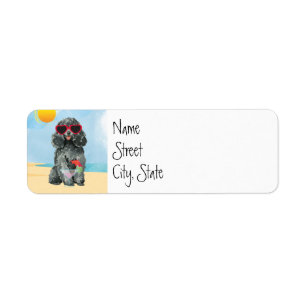 Summer Toy Poodle Return Address Label