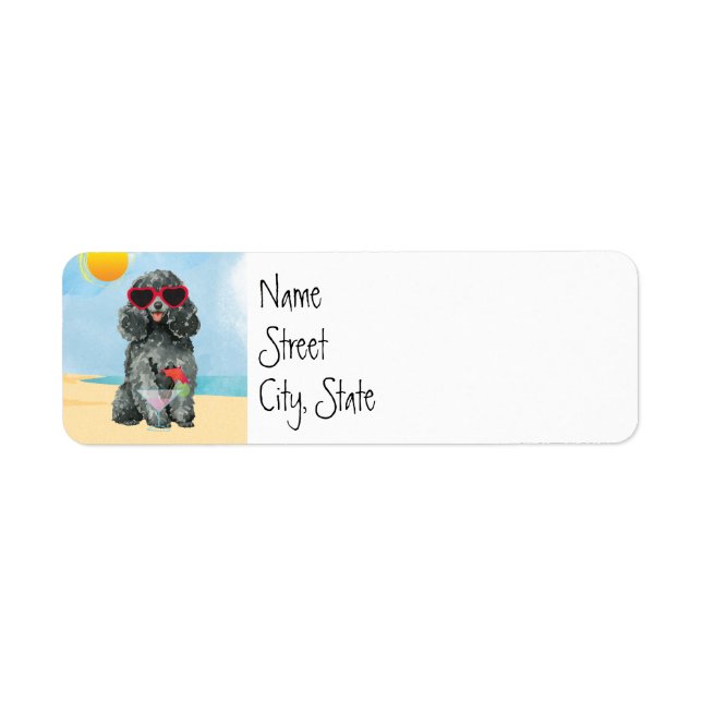 Summer Toy Poodle Return Address Label (Front)