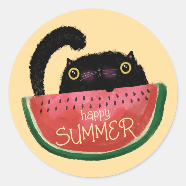 Summer Treat Classic Round Sticker (Front)