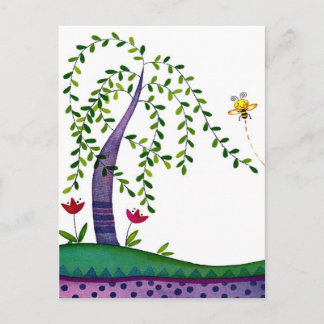 summer tree postcard