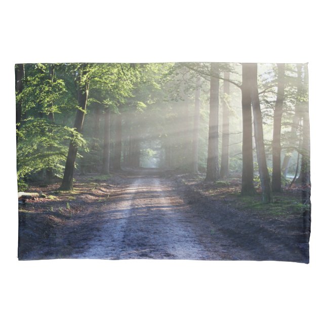 Summer Trees Covering Dirt Road Pillowcase (Front)