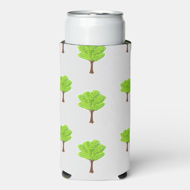Summer trees on grey seltzer can cooler (Seltzer Front)