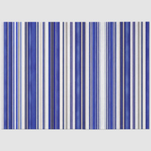 Summer Trendy Navy Blue Boat Stripes Collection Tissue Paper