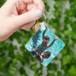 Summer Trip Photo for Grandma and Grandpa Key Ring