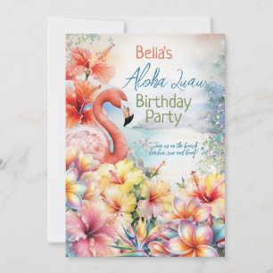 Summer Tropical Beach Luau Theme Party Invitation