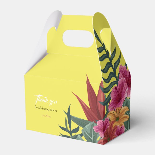 Summer Tropical Birthday Favour Box (Front Side)