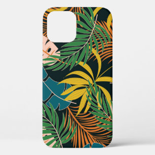 Summer Tropical Bright Plants Pattern iPhone 12 Case