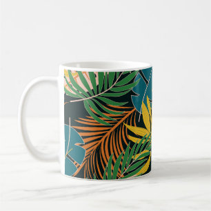 Summer Tropical Bright Plants Pattern Coffee Mug
