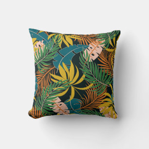 Summer Tropical Bright Plants Pattern Cushion