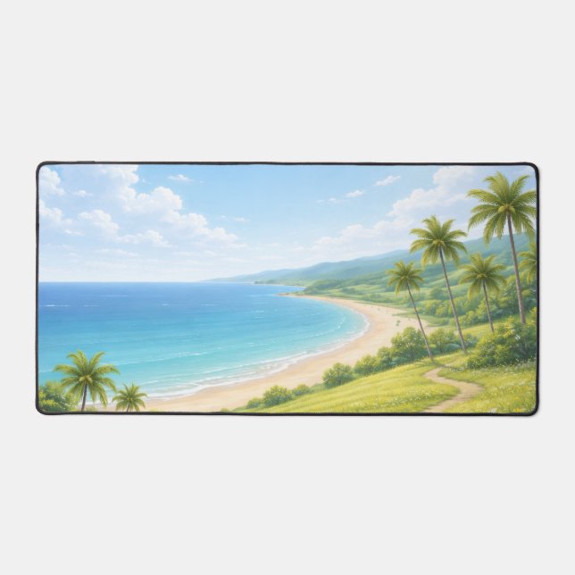 Summer Tropical Coast Mouse Pad (Front)