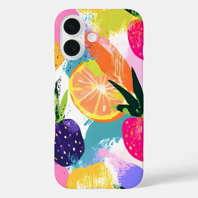 Summer Tropical Fruit Fiesta Case-Mate iPhone Case (Back)