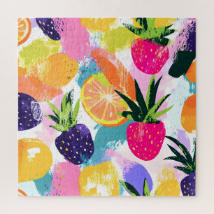 Summer Tropical Fruit Fiesta Jigsaw Puzzle