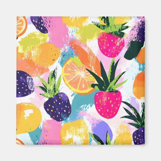 Summer Tropical Fruit Fiesta  Magnet (Front)