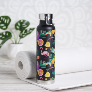 Summer Tropical Fun Pattern Water Bottle