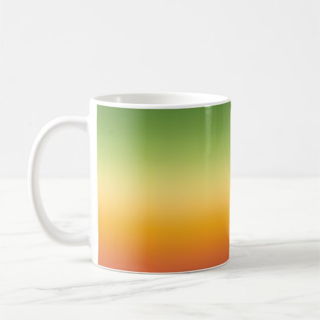 Summer Tropical Gradient Orange Lemon Lime Ombre Coffee Mug (Left)