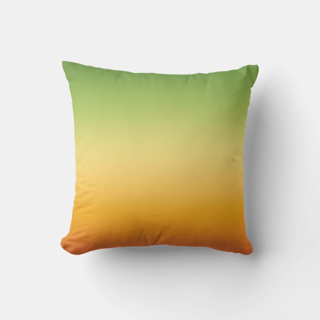 Summer Tropical Gradient Orange Lemon Lime Ombre Cushion (Front)