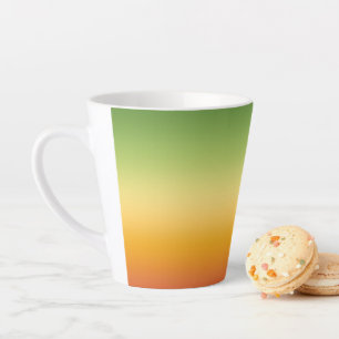 Summer Tropical Gradient Orange Lemon Lime Ombre Latte Mug