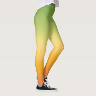 Summer Tropical Gradient Orange Lemon Lime Ombre Leggings