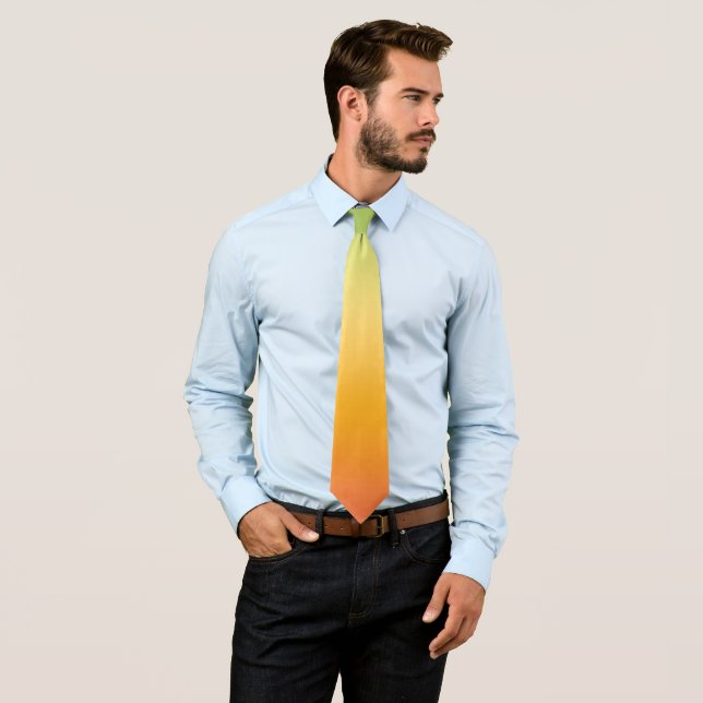 Summer Tropical Gradient Orange Lemon Lime Ombre Tie (In Situ)
