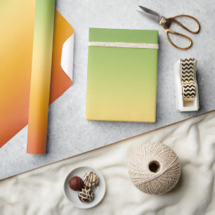 Summer Tropical Gradient Orange Lemon Lime Ombre Wrapping Paper