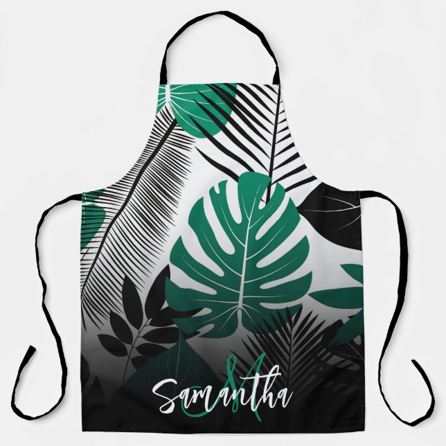 Summer Tropical Leaves Apron (Front)