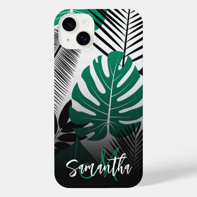 Summer Tropical Leaves iPhone Case (Back)