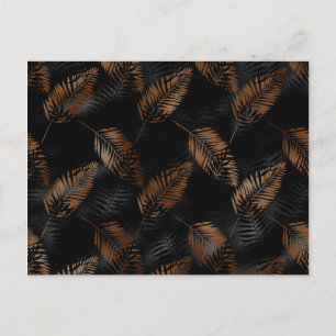Summer Tropical Palm Leaves Pattern Postcard