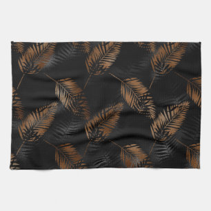 Summer Tropical Palm Leaves Pattern Tea Towel