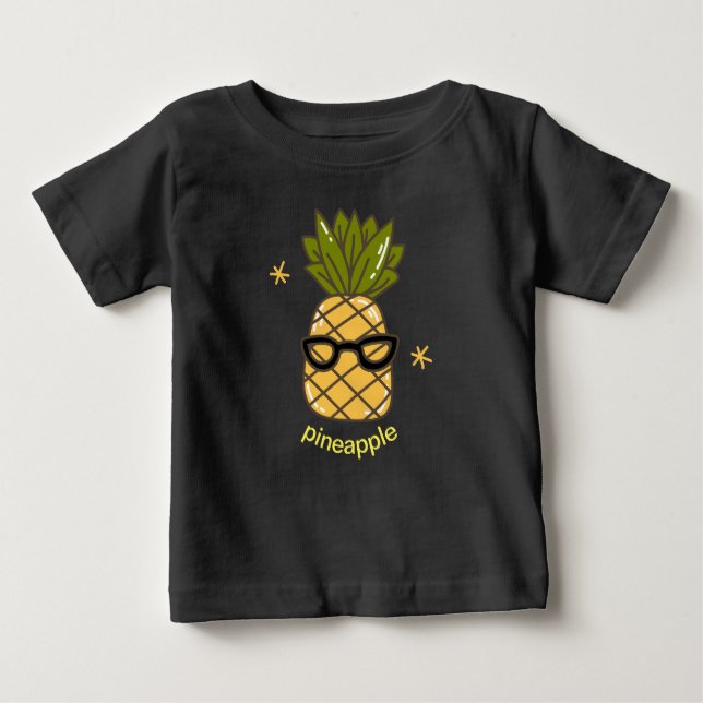 Summer Tropical Pineapple Baby T-Shirt (Front)