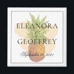 Summer Tropical Pineapple Coastal Wedding Date Magnet<br><div class="desc">Summer Tropical Pineapple Coastal Wedding Date Magnet - a fun gift for guests, or use it as a save the date! Easy to customise with your own details and colours. To personalise further, please click the "customise further" link and use the design tool to modify the design. If you need...</div>