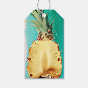 Summer Tropical Pineapple Fruit Birthday Party Gift Tags