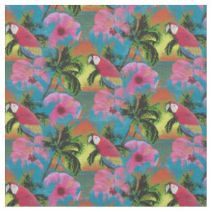 Summer Tropical Sunset Beach Fabric