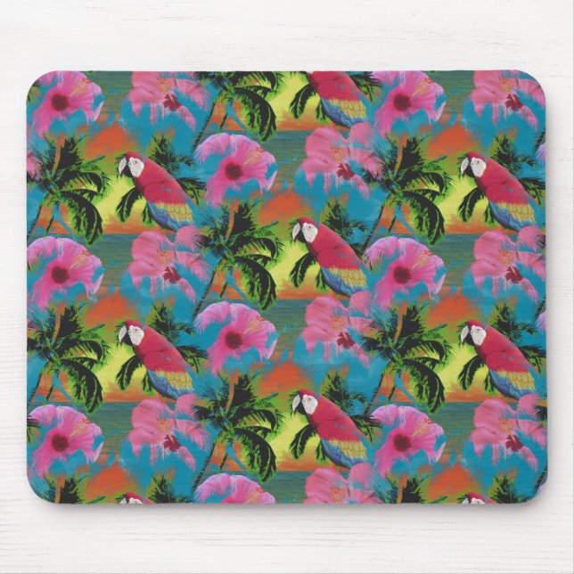 Summer Tropical Sunset Beach Mouse Pad (Front)