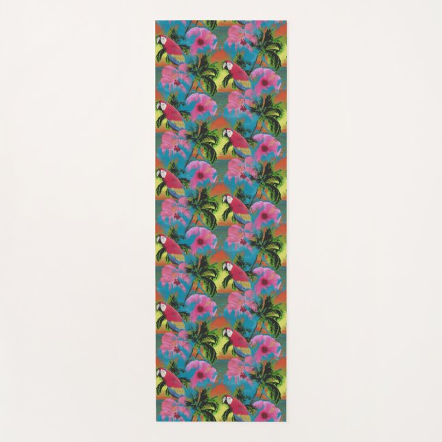 Summer Tropical Sunset Beach Yoga Mat (Front)