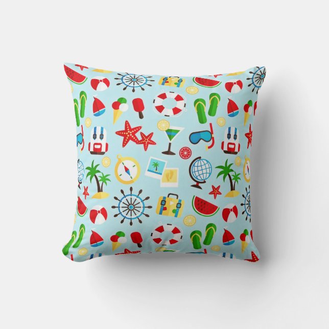 Summer Tropical Vacation Cushion (Front)