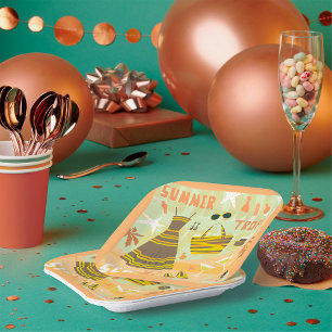 Summer Tropics Paper Plate