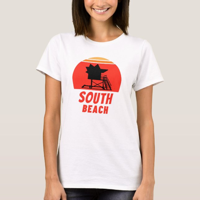 Summer tshirt - South beach - Tower ! (Front)